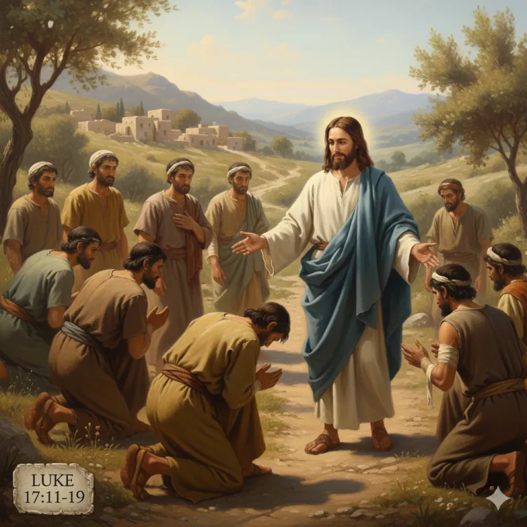 Lucas 17: 11-19 Jesus sana a 10 leprosos