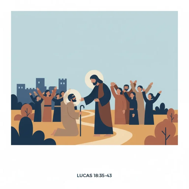 Lucas 18:35-43. Jesús cura al ciego de Jericó