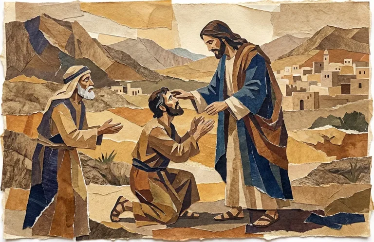 Mateo 9: 27-31. El milagro de la curación de los dos ciegos.