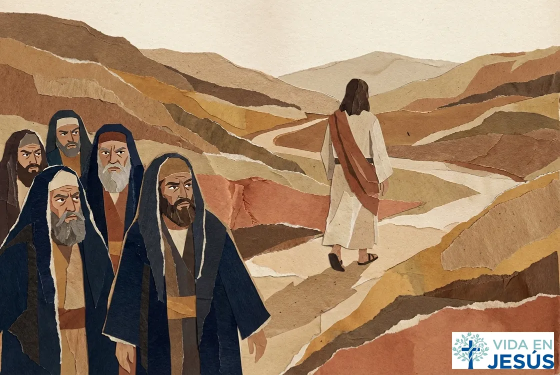 Marcos 8:11-13. Jesús se aleja de los fariseos.