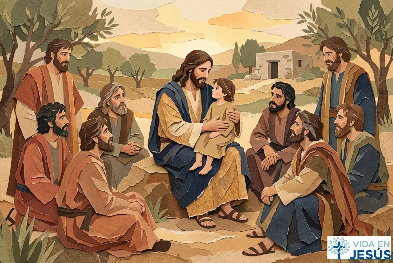 Marcos 9:30-37. El que recibe a un niño, a mí me recibe.