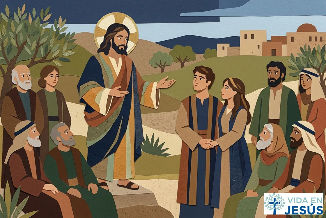Marcos 10:1-12. Jesús enseña sobre el sacramento del matrimonio.